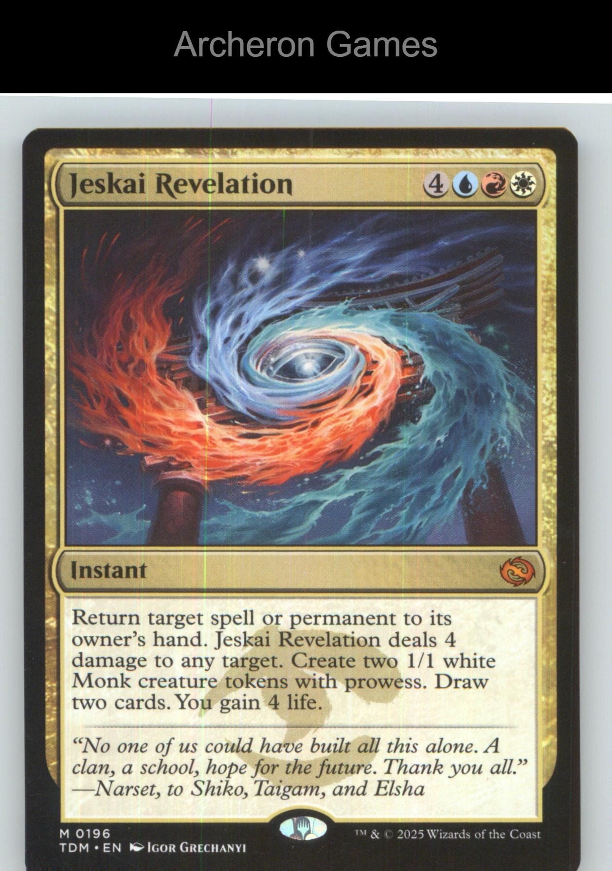 Jeskai Revelation TDM 196 Mythic MTG Card NM/EX+