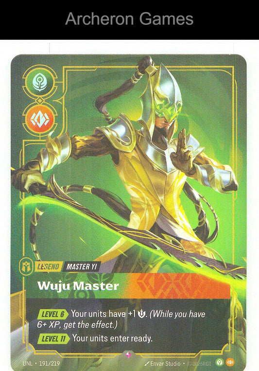 Master Yi - Wuju Master UNL 191/219 R Unleashed Riftbound Card