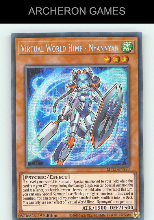 Virtual World Hime - Nyannyan SEC YUGIOH Card