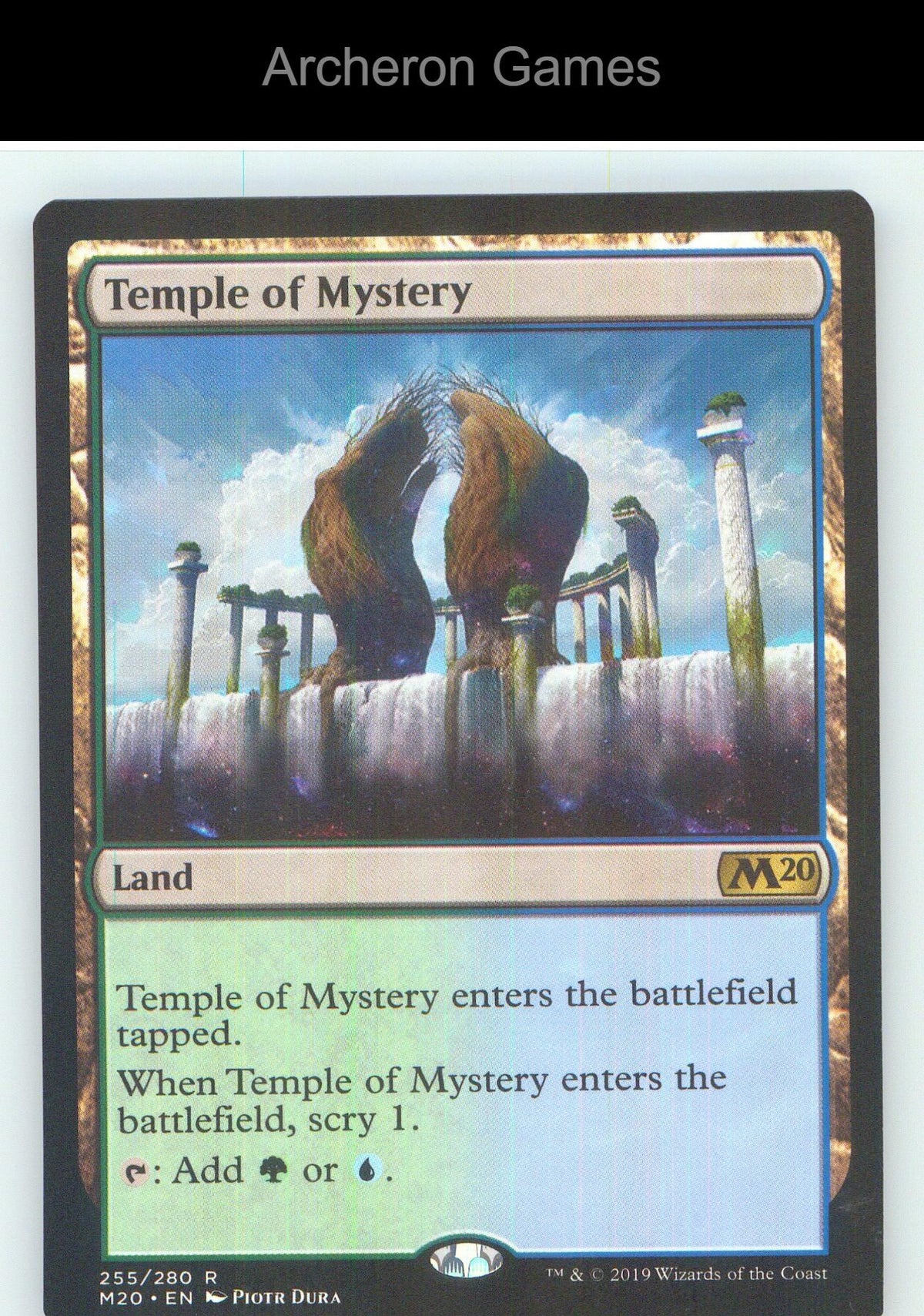 Temple of Mystery M20 255 R MTG Card NM/EX+