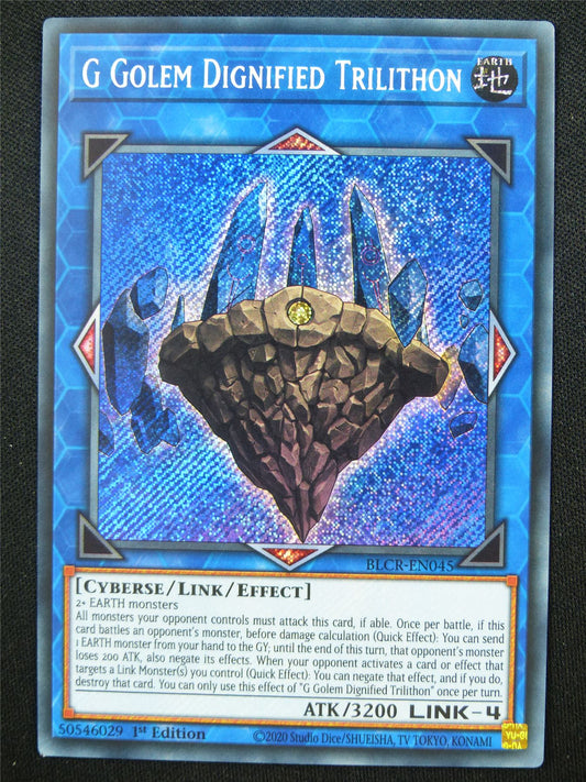G Golem Dignified Trilithon BLCR Secret Rare - 1st ed Yugioh Card #4J3