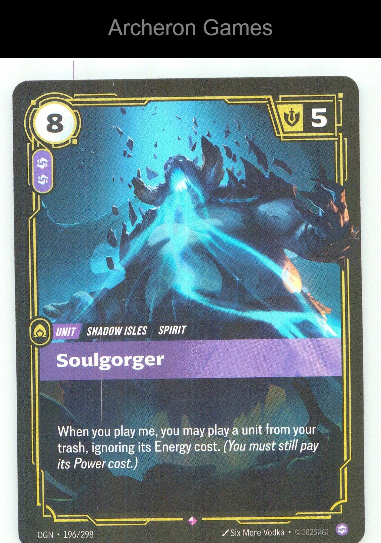 Soulgorger OGN 196/298 R Origins Riftbound Card Foil