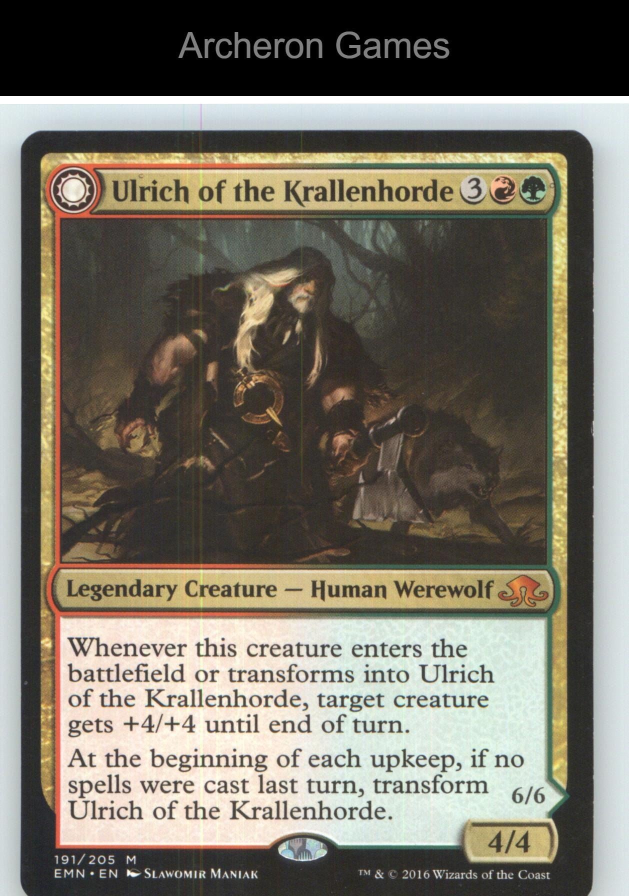 Ulrich of the Krallenhorde EMN 191 Mythic MTG Card NM/EX+