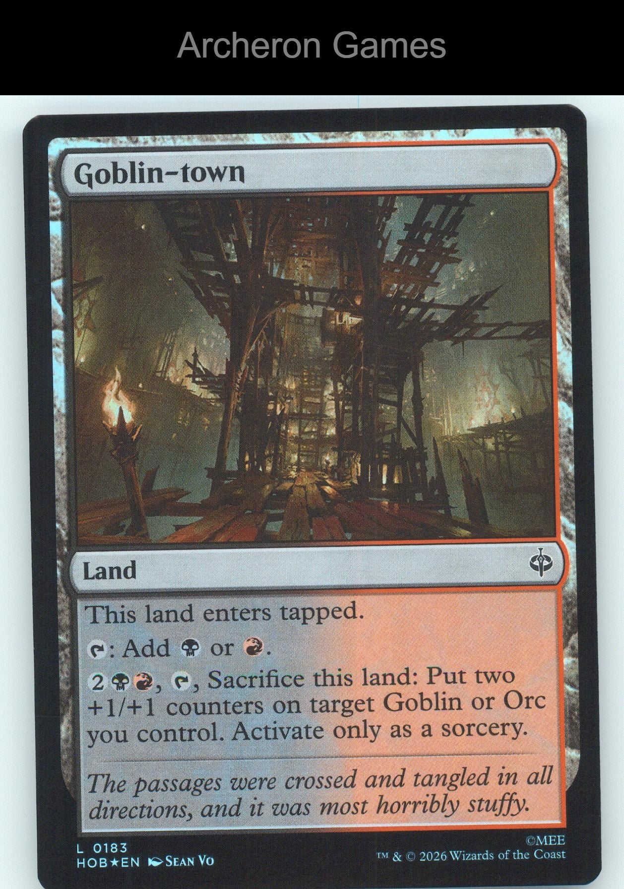 Goblin-town HOB 183 Land MTG Card The Hobbit