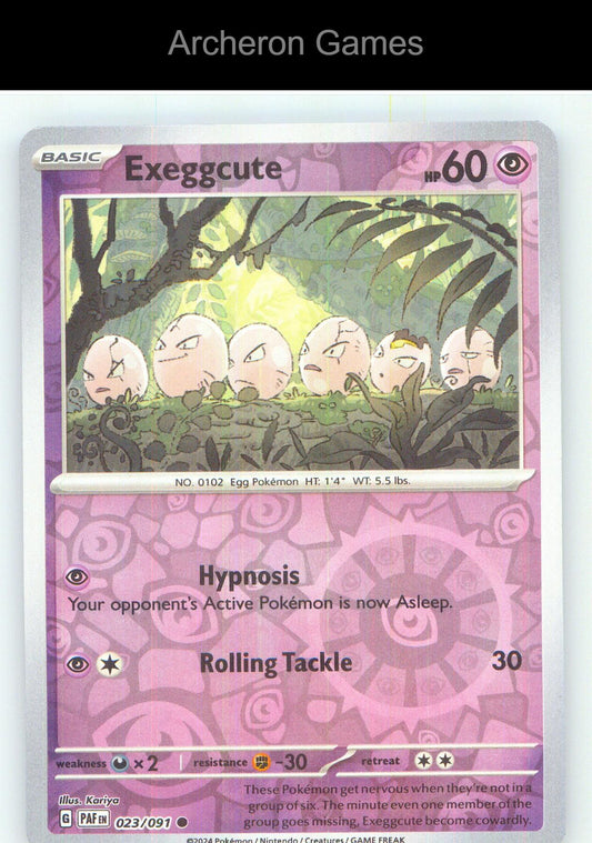 Pokemon Card Exeggcute PAF 023/091 C Paldean Fates Reverse Holo