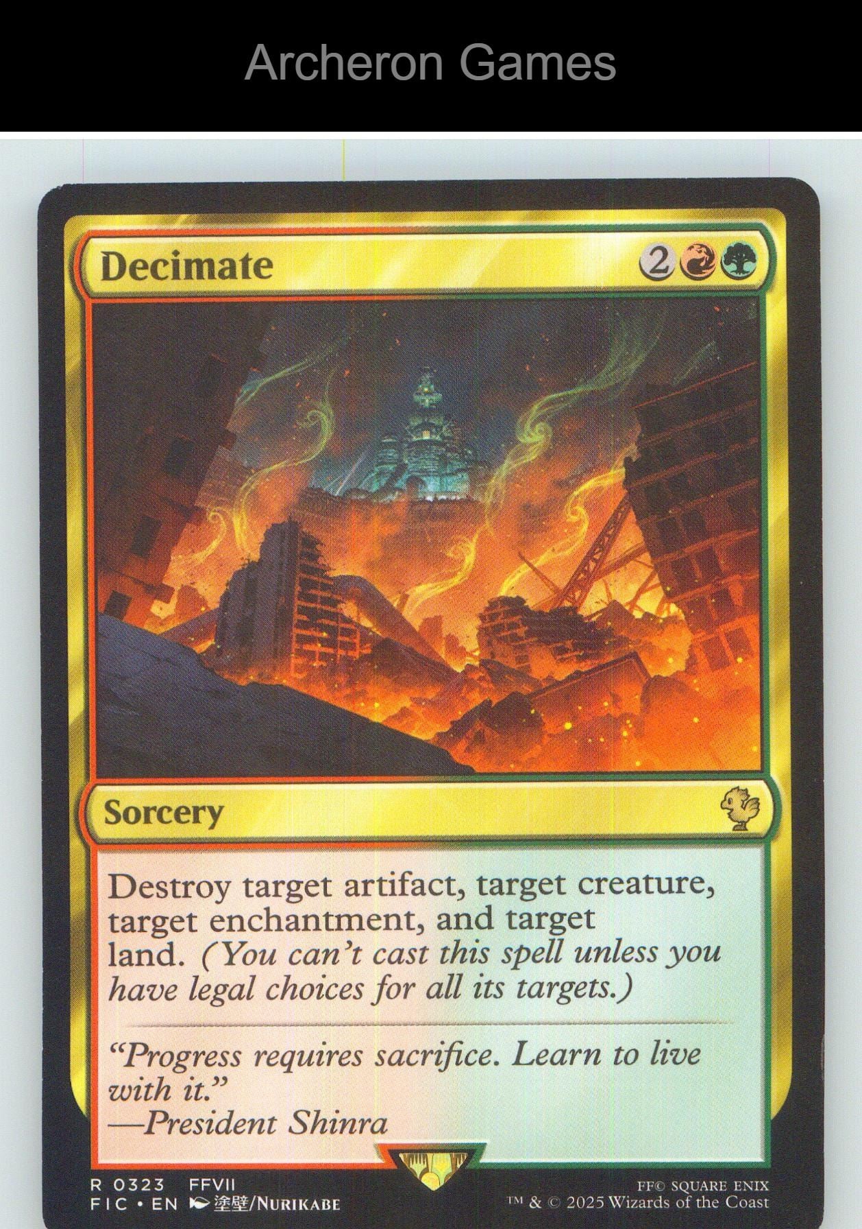 Decimate (Surge Foil) FIC 323 R MTG Card NM/EX+