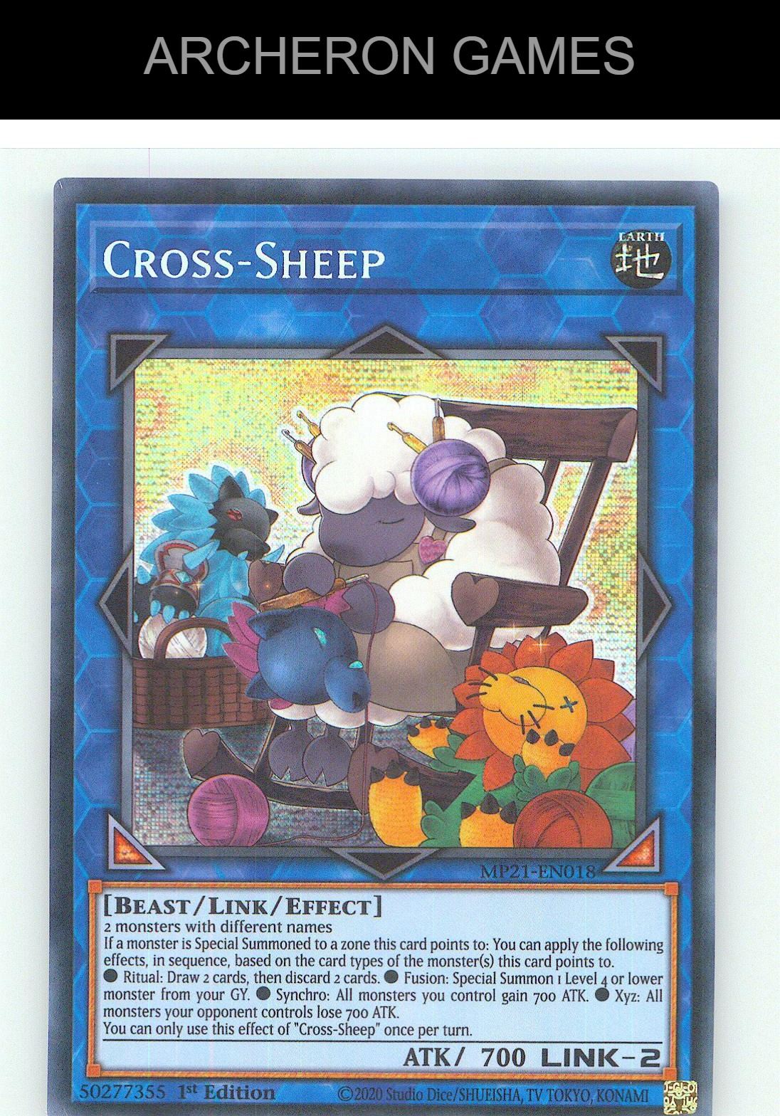 Cross-Sheep Prismatic Secret Rare YUGIOH Card 1st Edition