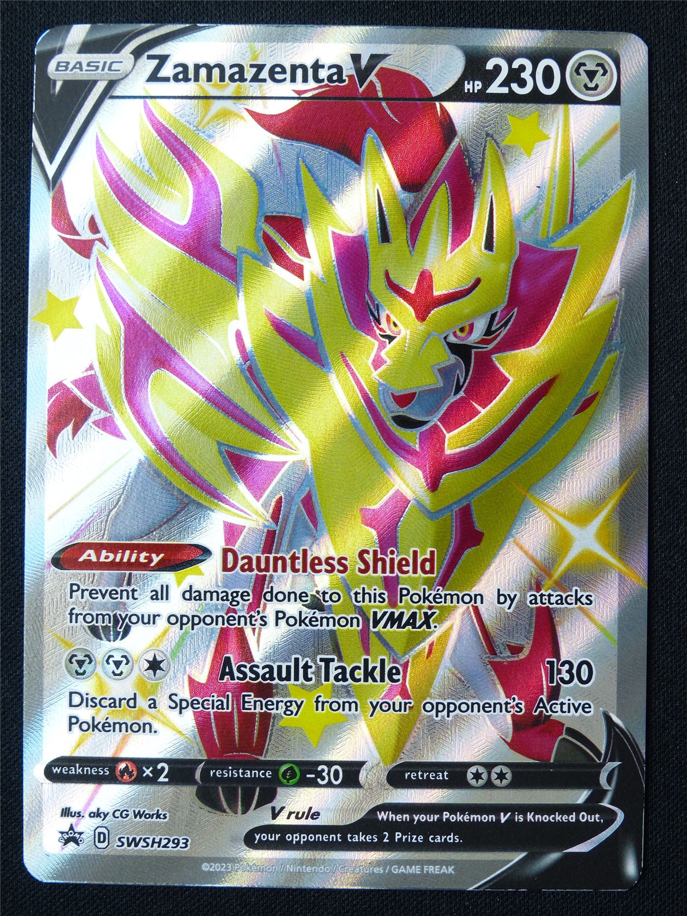 Zamazenta V SWSH293 Promo Textured Holo - Pokemon Card #1H3