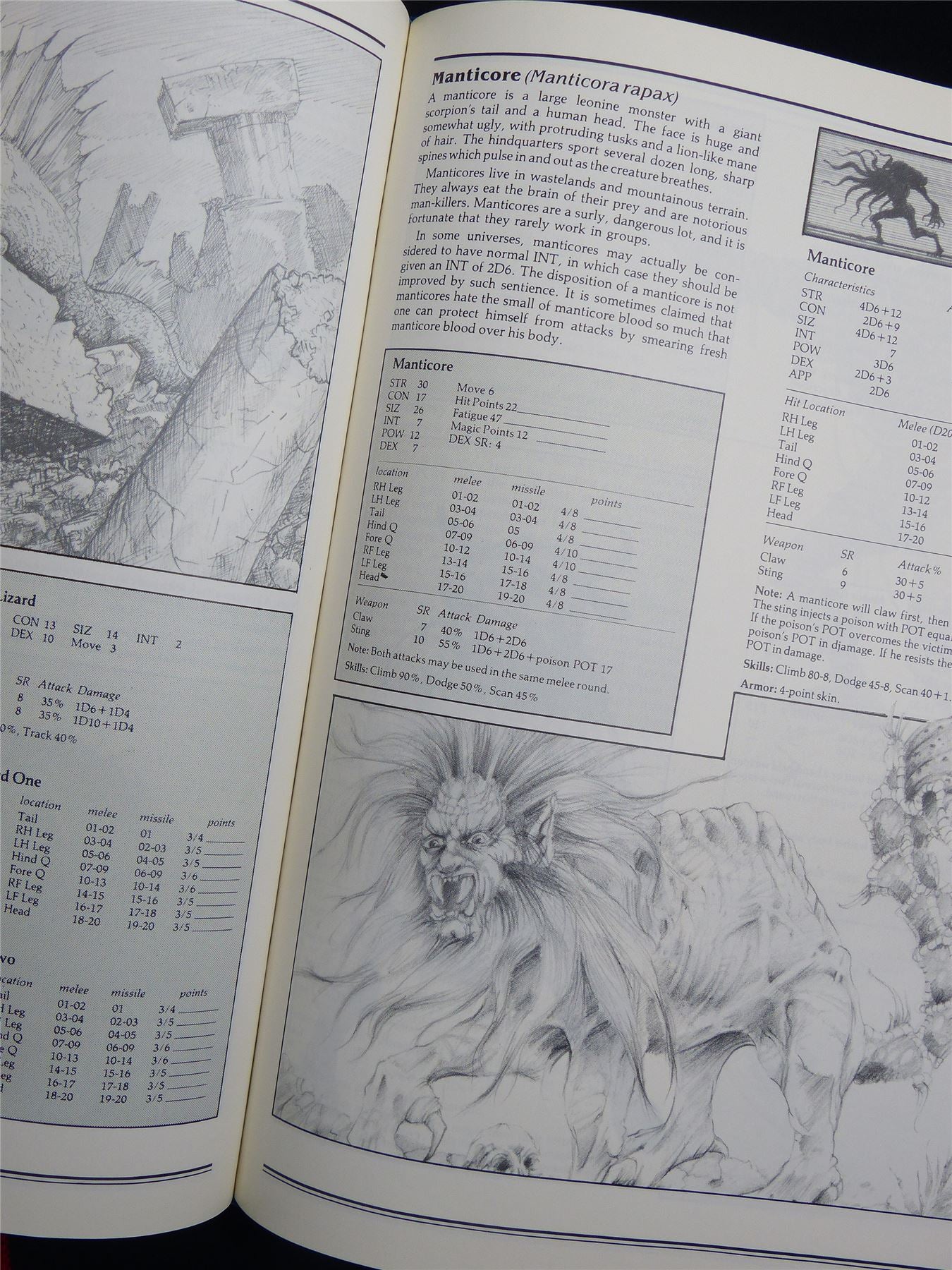 RuneQuest: Monsters Third Edition - Games Workshop Roleplaying Hardback #2MF