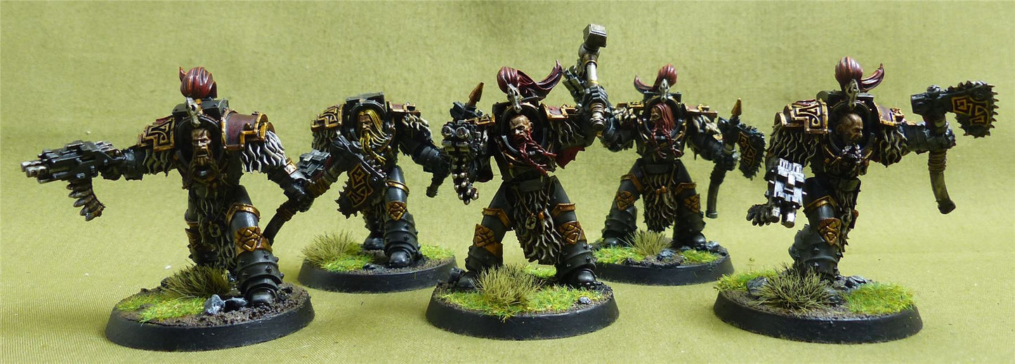Forge World Varagyr Terminators painted - Space Wolves - Warhammer Horus Heresy #4XE