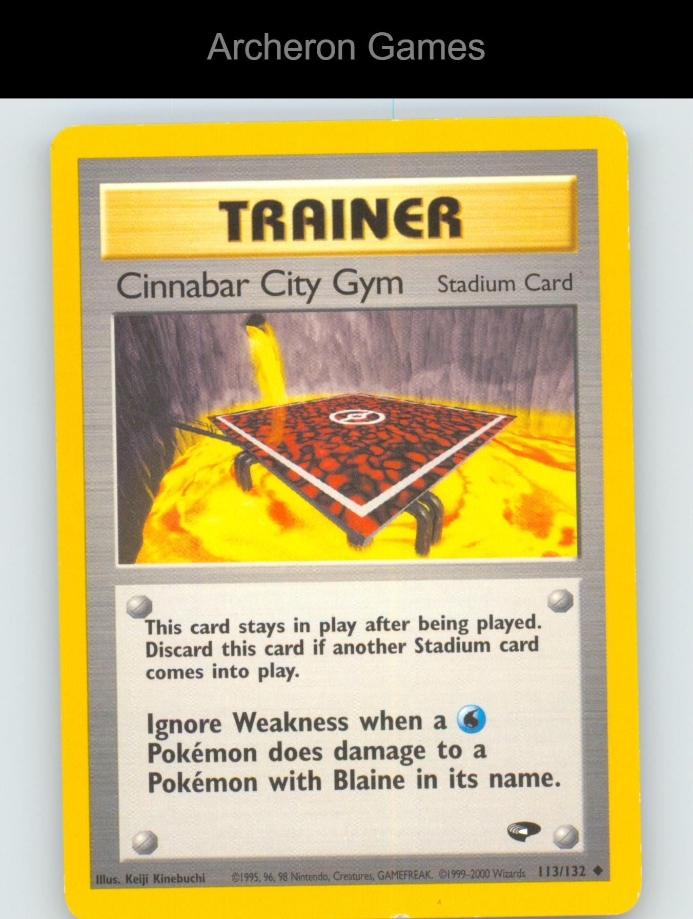 Pokemon Card Cinnabar City Gym G2 113/132 UC Gym Challenge Unlimited