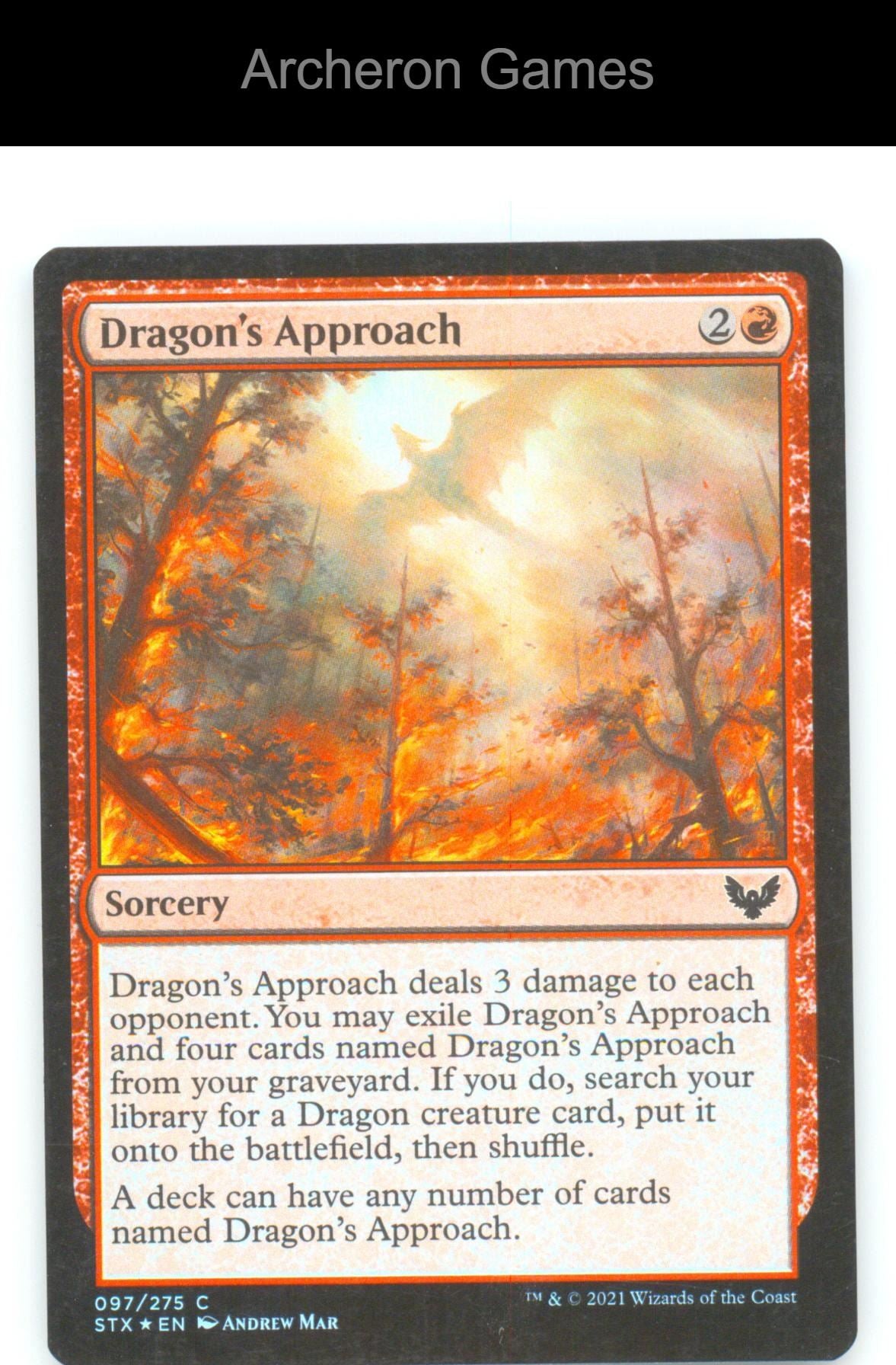Dragon's Approach STX 97 C MTG Card Strixhaven: School of Mages Foil