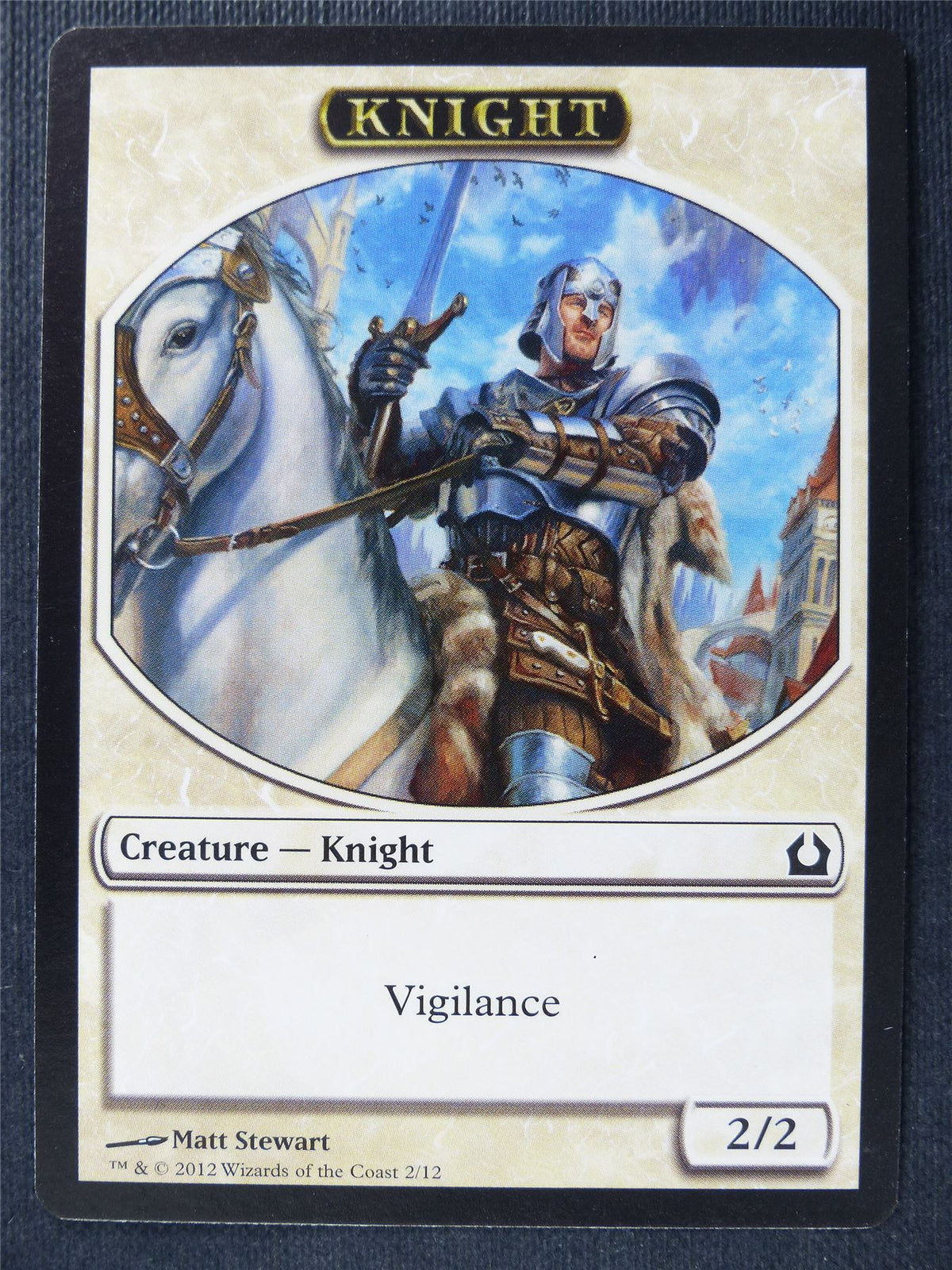 Knight Token - Mtg Card #1RA