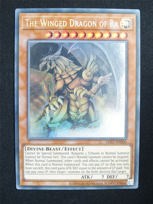 The Winged Dragon of Ra LED7 Ghost Rare - Yugioh Card #18L