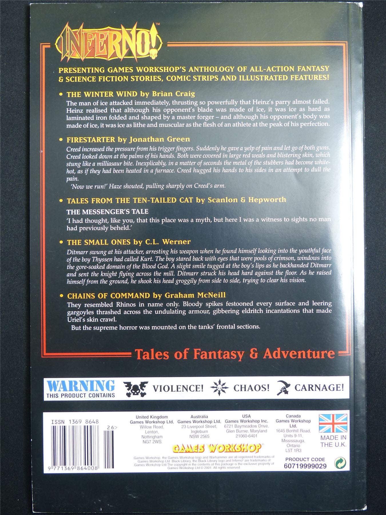 Inferno! Tales of Fantasy and Adventure #26 - Workshop Black Library Publication #1O0