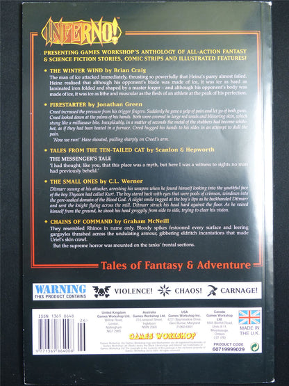 Inferno! Tales of Fantasy and Adventure #26 - Workshop Black Library Publication #1O0