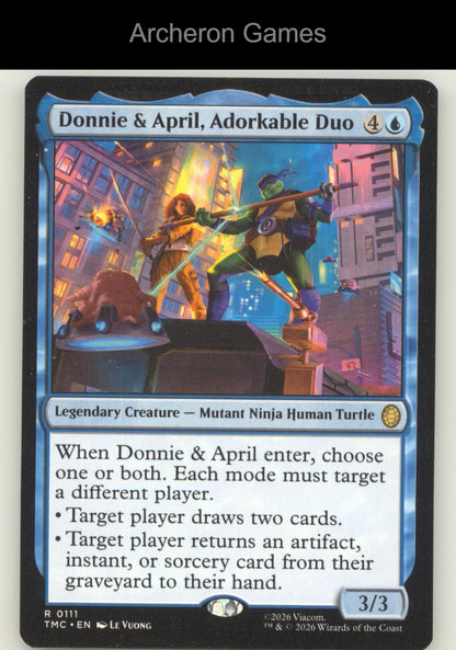 Donnie & April, Adorkable Duo 111 MTG  Commander:Teenage Mutant Ninja Turtles