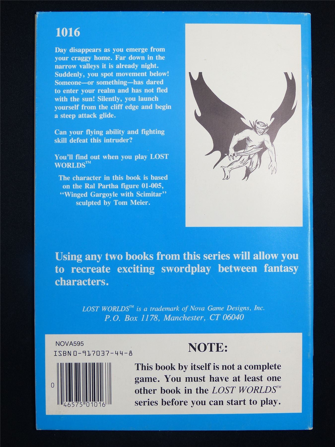 Lost Worlds Fantasy Combat Book Game: Winged Gargoyle with Scimitar Booklet - Nova Rules Booklet #2VT