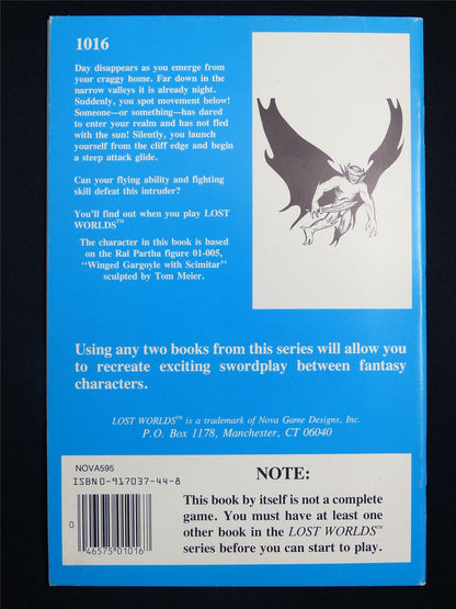 Lost Worlds Fantasy Combat Book Game: Winged Gargoyle with Scimitar Booklet - Nova Rules Booklet #2VT