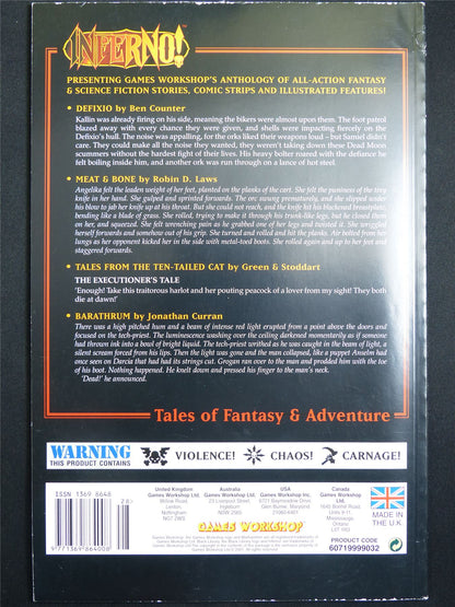 Inferno! Tales of Fantasy and Adventure #28 - Games Workshop Black Library Publication #1OI