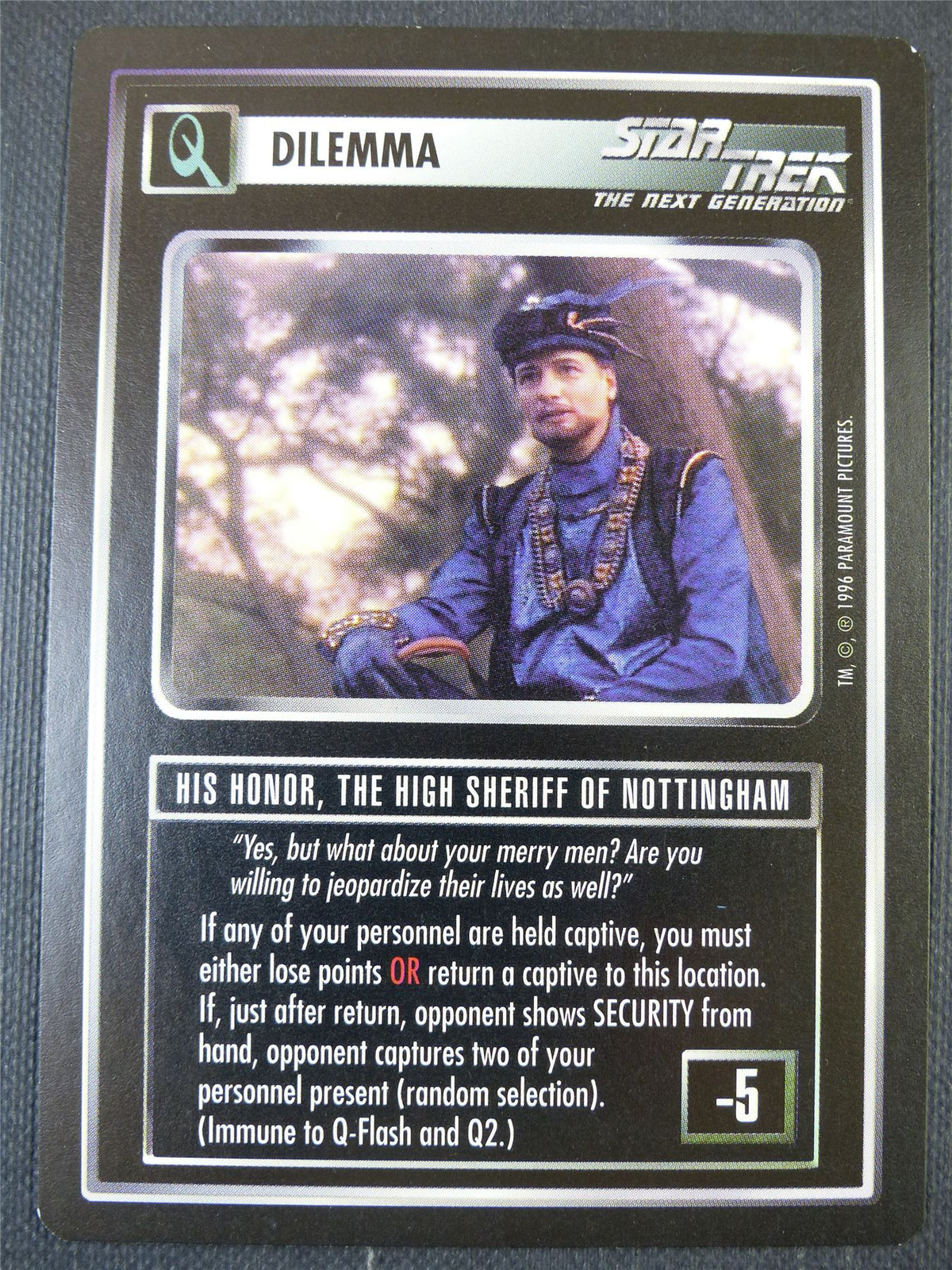His Honor The High Sheriff of Nottingham - NG - Star Trek Card #67A