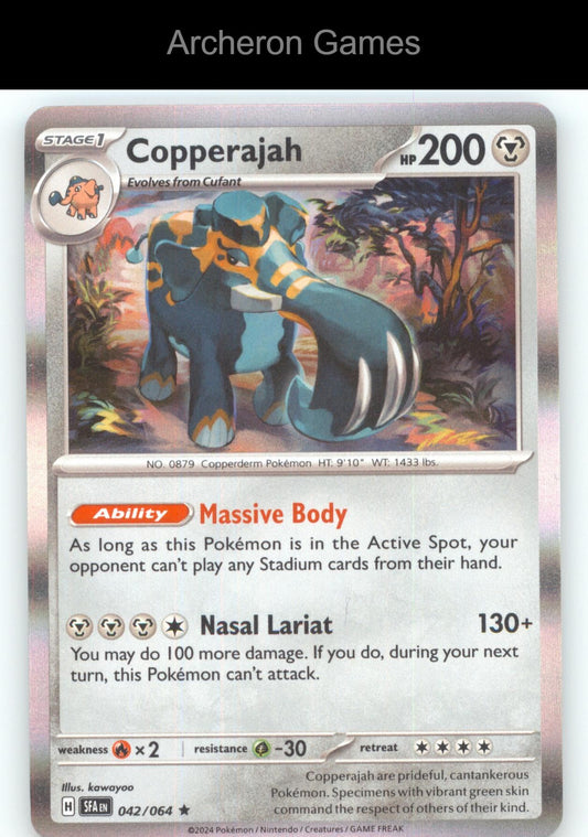 Pokemon Card Copperajah 042/064 HOLO R Prize Pack Series Cards