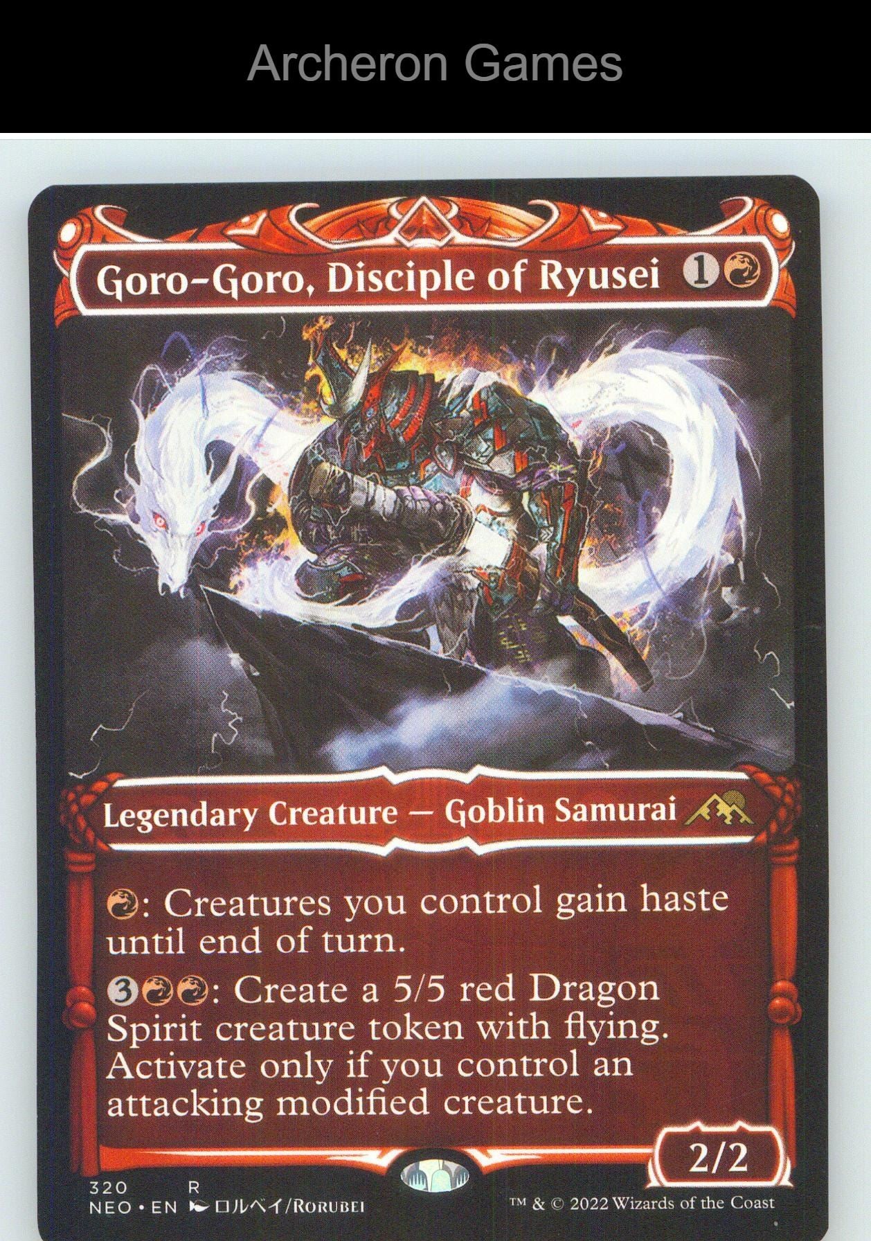 Goro-Goro, Disciple of Ryusei (Showcase) NEO 320 R MTG Card NM/EX+