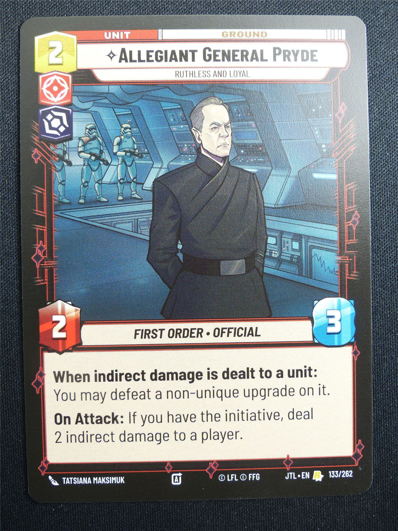 Allegiant General Pryde 133/262 - Star Wars Unlimited Card #4II