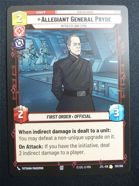 Allegiant General Pryde 133/262 - Star Wars Unlimited Card #4II