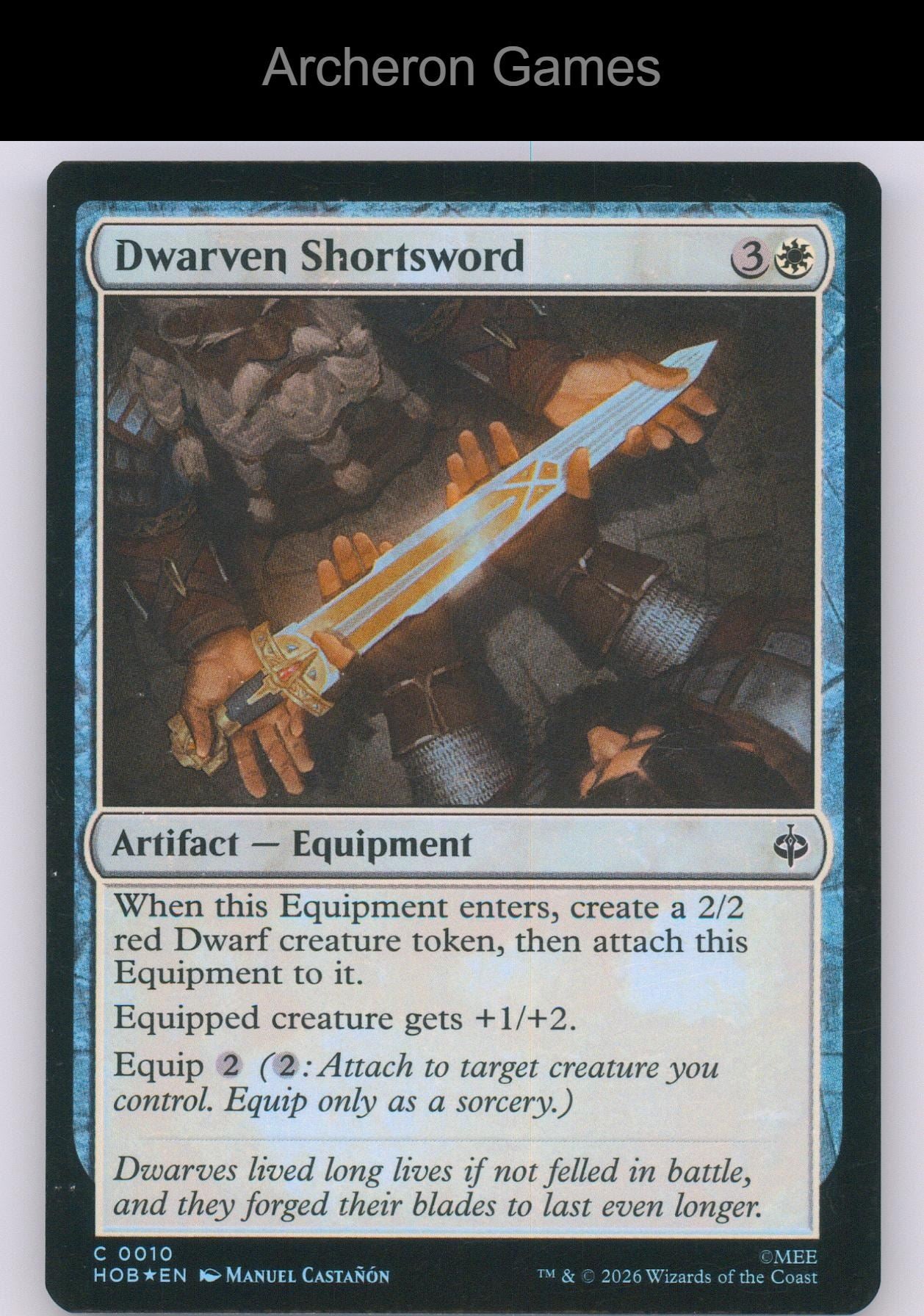 Dwarven Shortsword HOB 10 C MTG Card The Hobbit