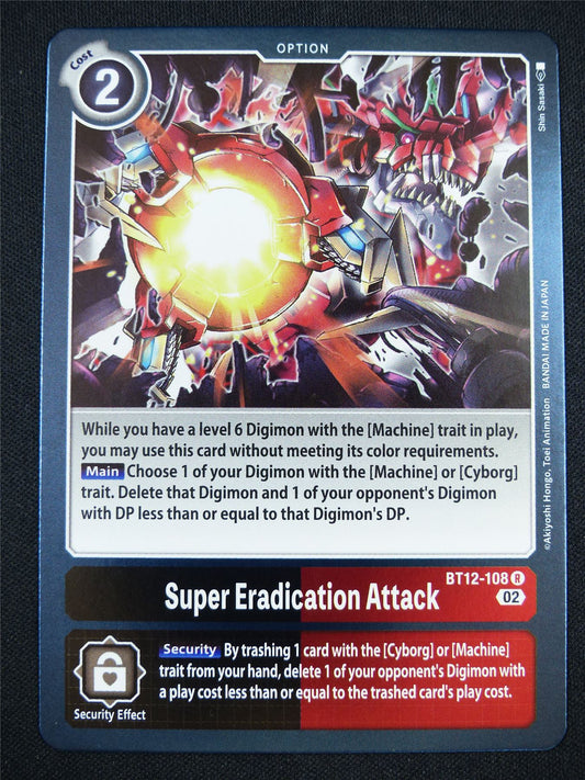 Super Eradication Attack BT12-108 R - Digimon Card #KN