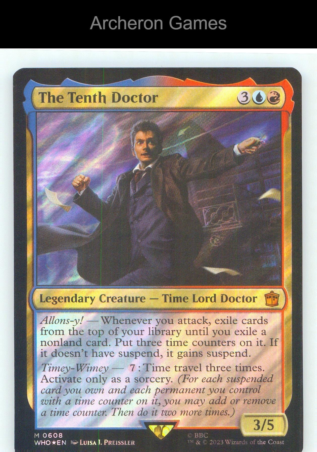 The Tenth Doctor (Surge Foil) WHO 608 Mythic MTG Card NM/EX+