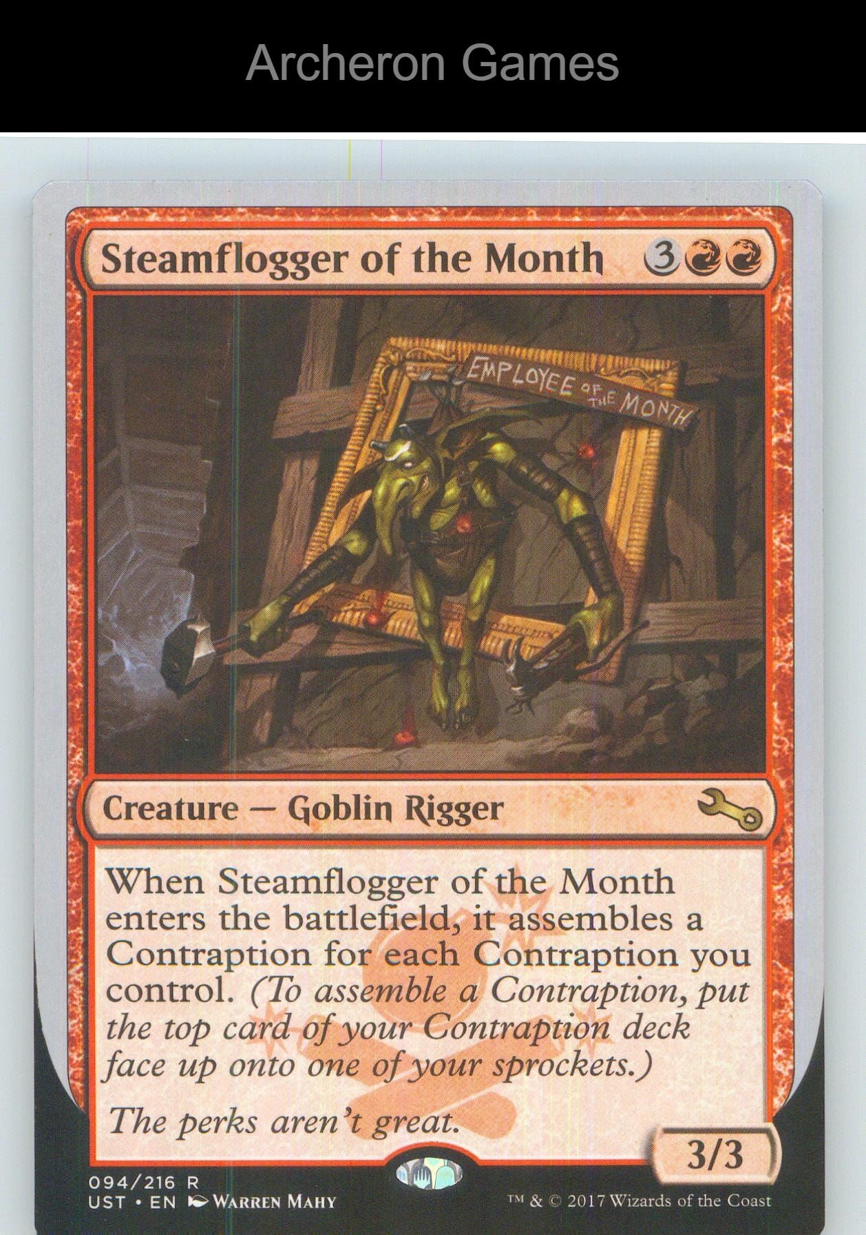 Steamflogger of the Month UST 94 R MTG Card NM/EX+