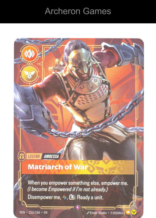 Ambessa - Matriarch of War VEN 153/166 R Vendetta Riftbound Card Foil