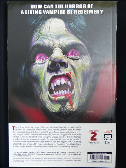 Morbius: The End of a Living Vampire - Epic Collection Volume 2 - Marvel Graphic Softback #33N