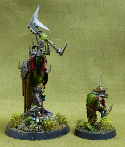 Killaboss with Stab-grot painted - Orruk Warclans - Warhammer AoS #2P3