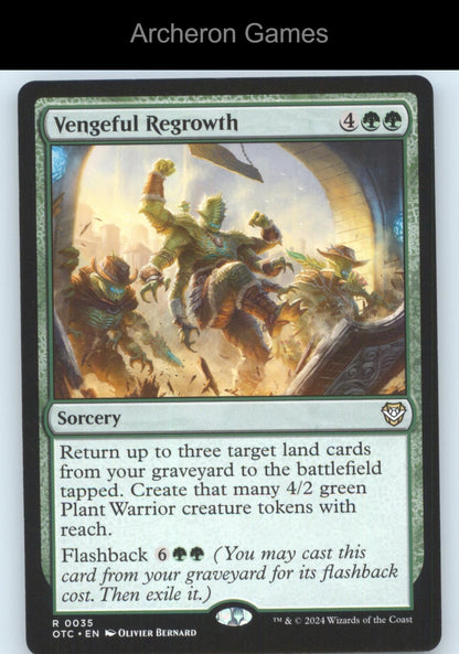 Vengeful Regrowth 35 R MTG Card Commander: Outlaws of Thunder Junction