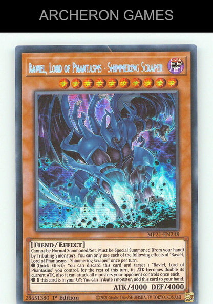 Raviel, Lord of Phantasms - Shimmering Scraper SEC YUGIOH Card