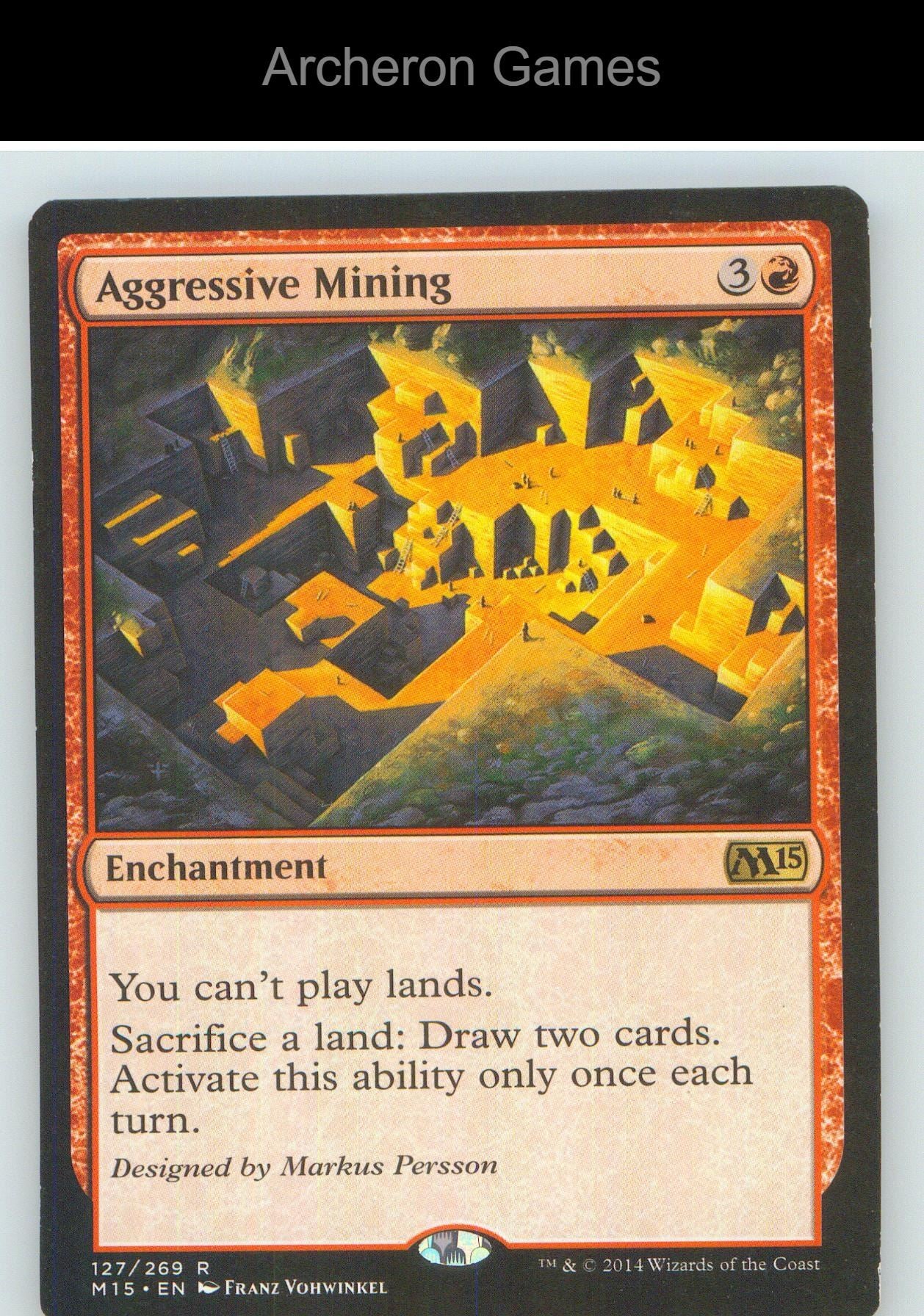 Aggressive Mining M15 127 R MTG Card NM/EX+