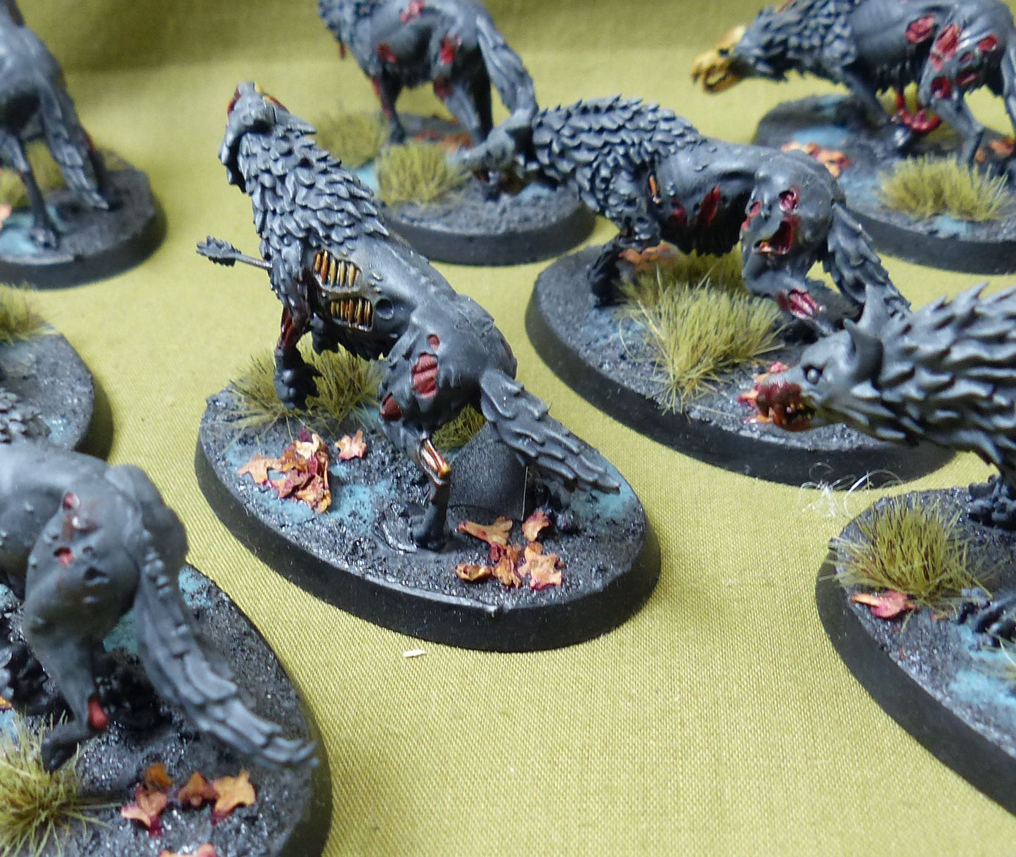 Dire Wolves painted - Soulblight Gravelords - Warhammer AoS #ZR