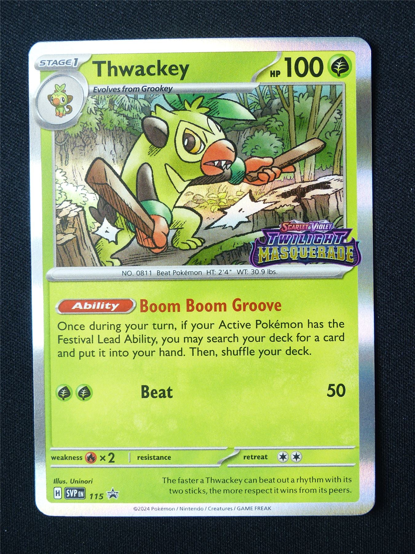 Thwackey 115 Promo Holo - Pokemon Card #5VY