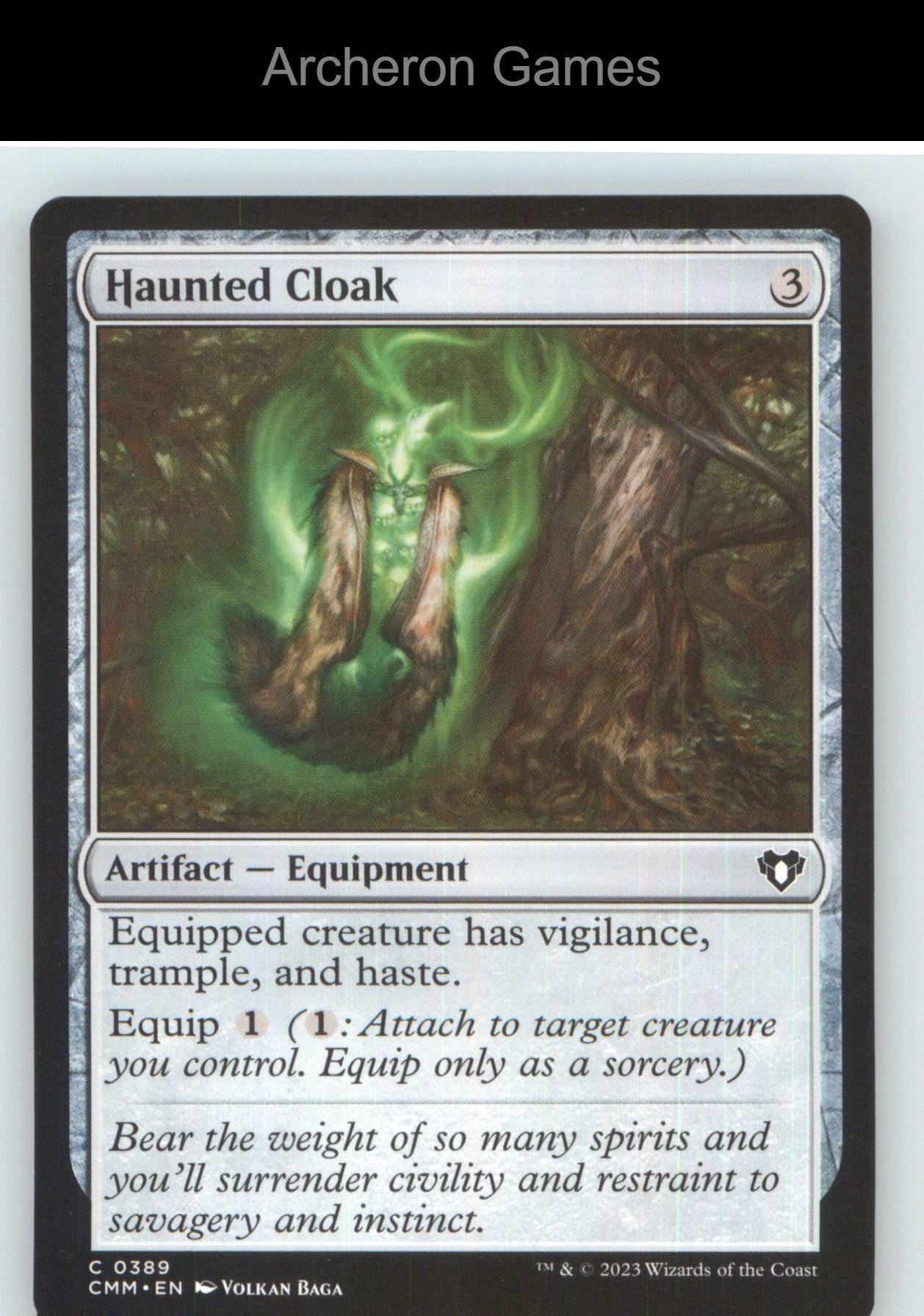 Haunted Cloak CMM 389 C MTG Card NM/EX+