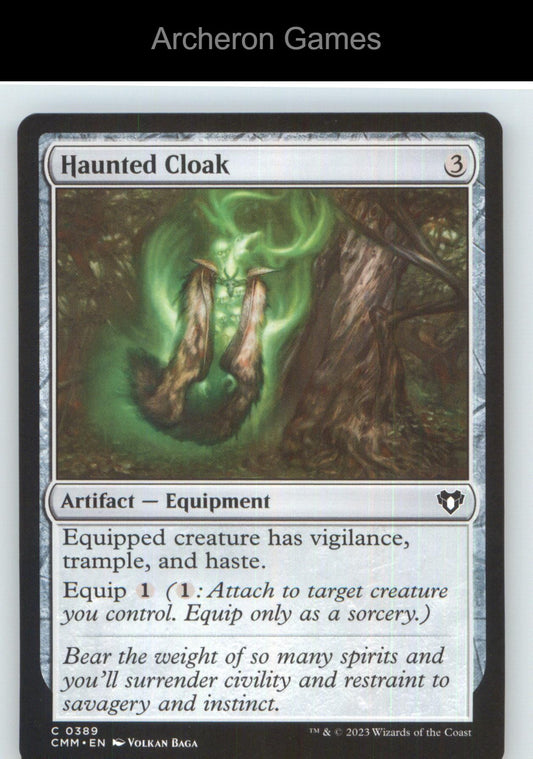 Haunted Cloak CMM 389 C MTG Card NM/EX+
