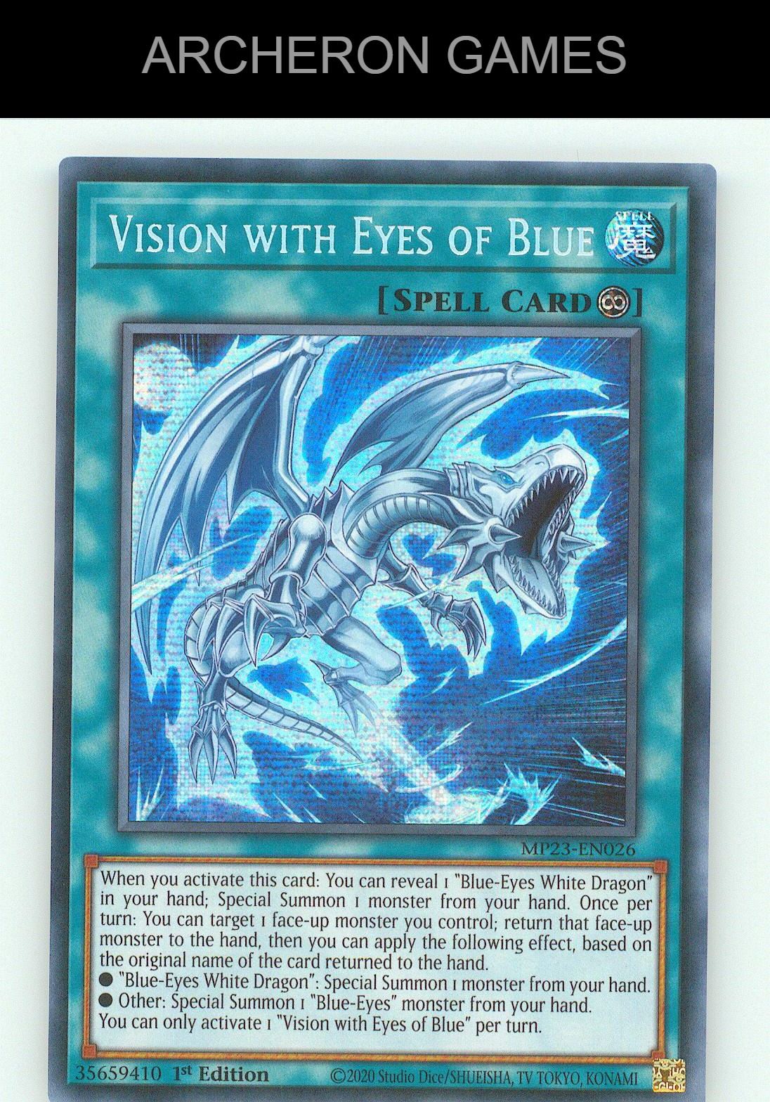Vision with Eyes of Blue SEC YUGIOH Card