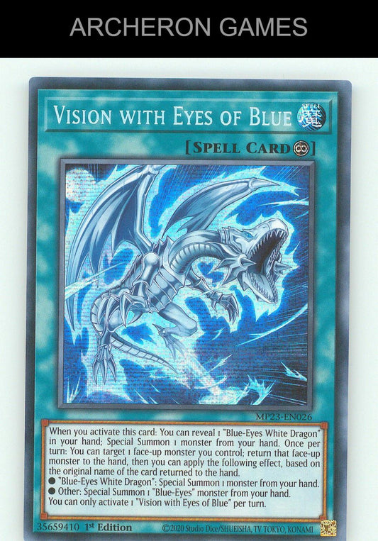 Vision with Eyes of Blue SEC YUGIOH Card