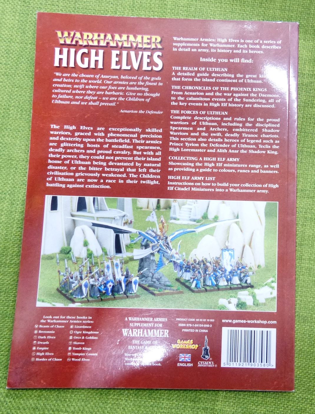 7th Edition 2007 High Elves Army Softback Book - Warhammer AoS 40k #97