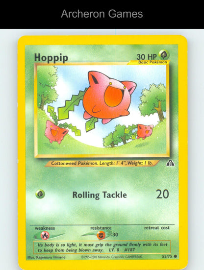Pokemon Card Hoppip N2 55/75 C Neo Discovery Unlimited