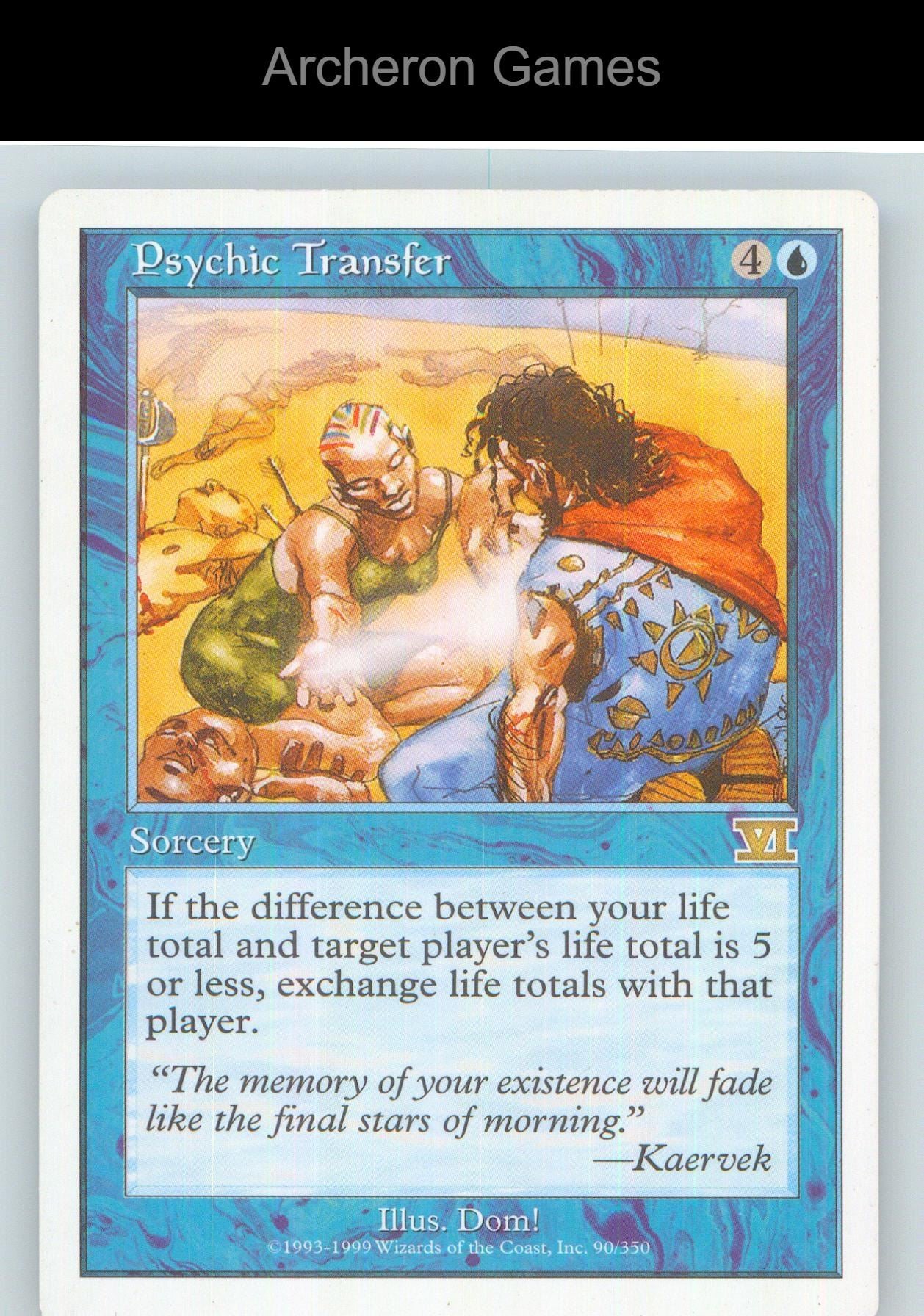 Psychic Transfer 6ED 90 R MTG Card NM/EX+