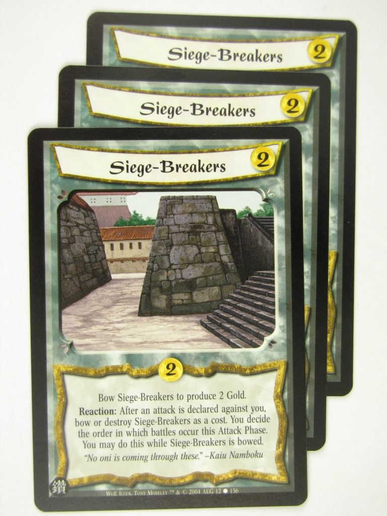 Vintage L5R Cards: SIEGE-BREAKERS x3 # 17A14