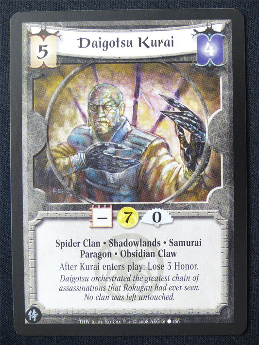 Daigotsu Kurai - THW - Legend of the Five Rings L5R Card #WO